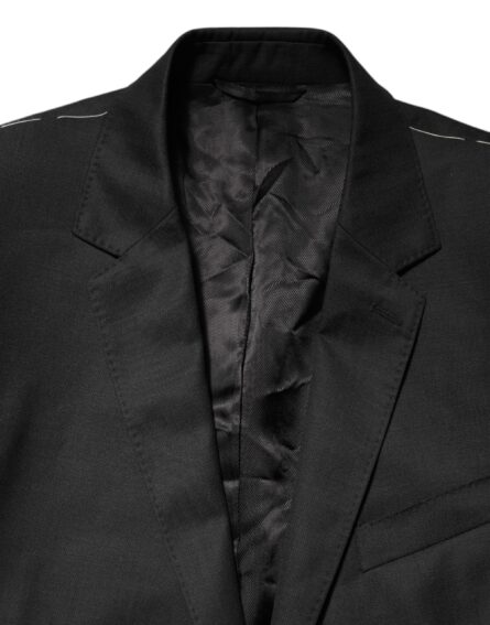 Black Single Breasted Men Coat MARTINI Blazer - Image 13