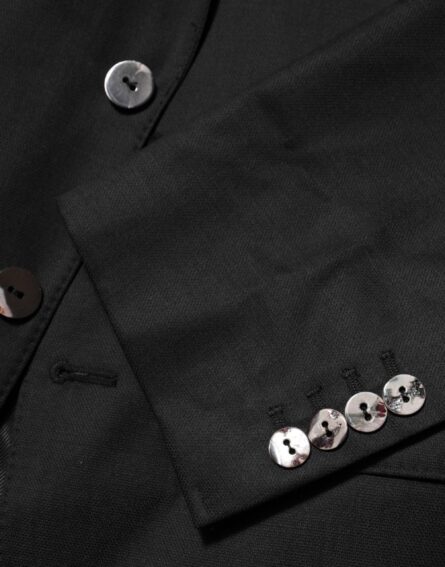 Black Single Breasted Men Coat MARTINI Blazer - Image 6