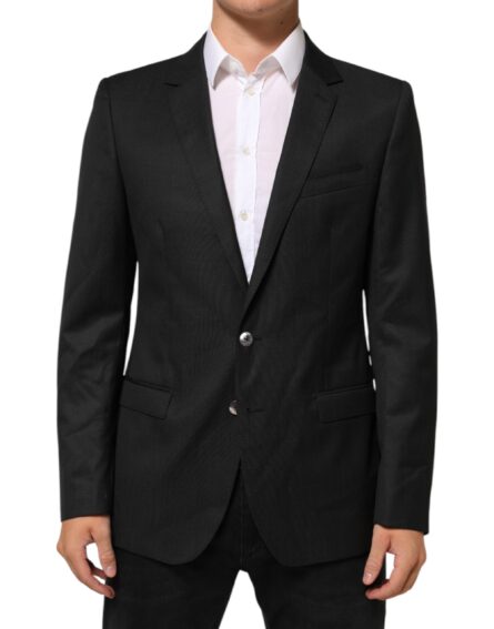 Black Single Breasted Men Coat MARTINI Blazer - Image 8